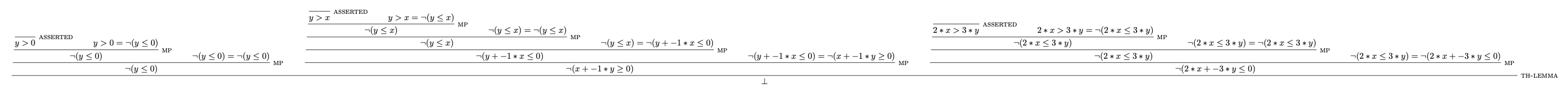 linear arithmetic formula proof, overwhelming detail